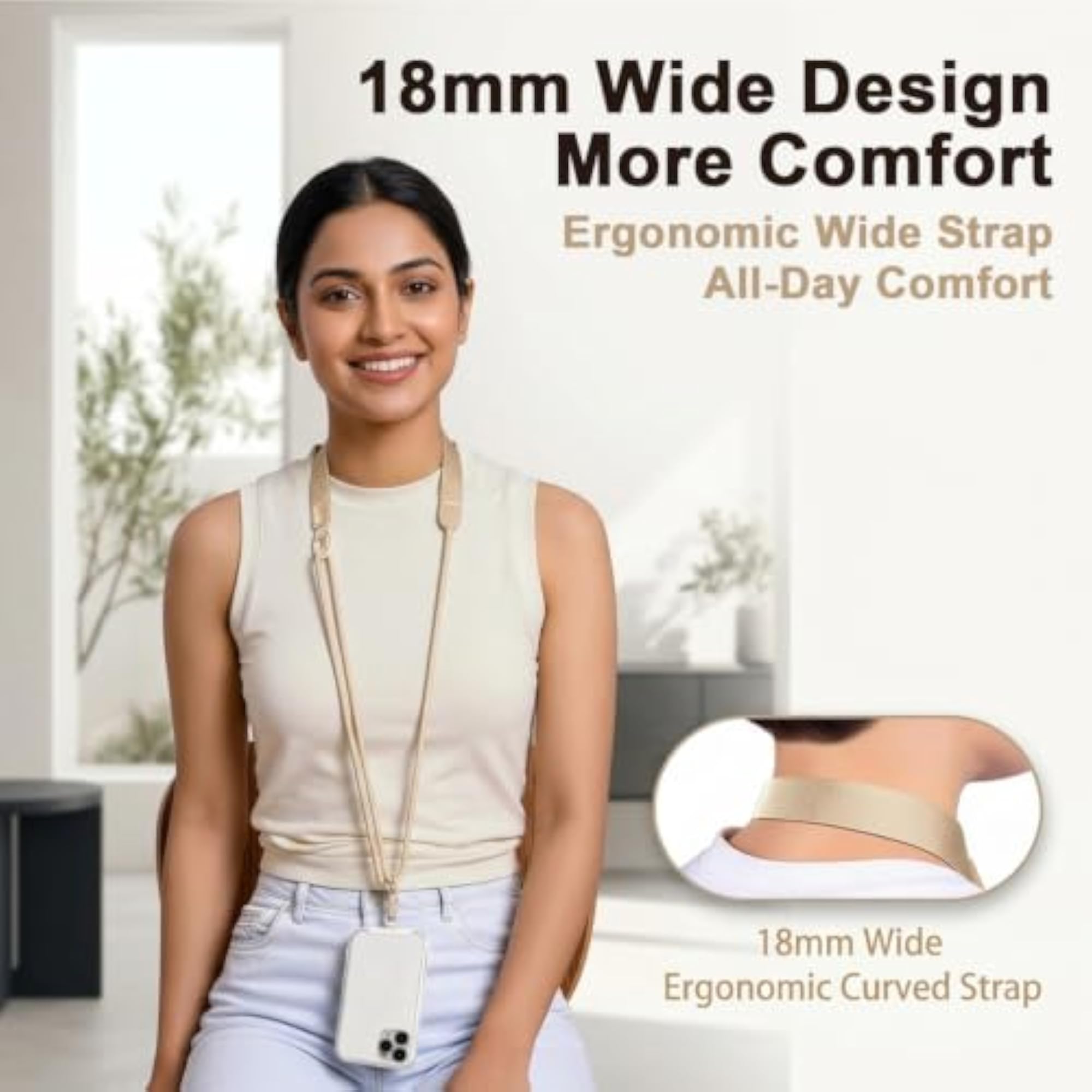 Crossbody Phone Lanyard for Mobile, Adjustable Neck Strap Set